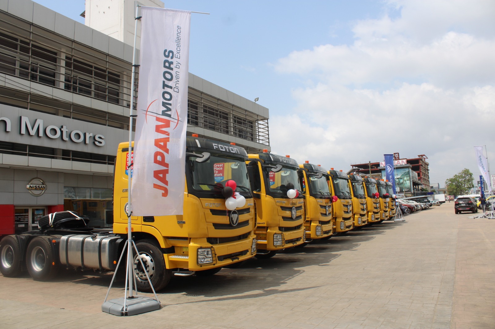 Japan Motors is pleased to deliver a fleet of Foton trucks to DHL Ghana, helping keep logistics moving smoothly. We’re excited to be part of DHL Ghana's journey!